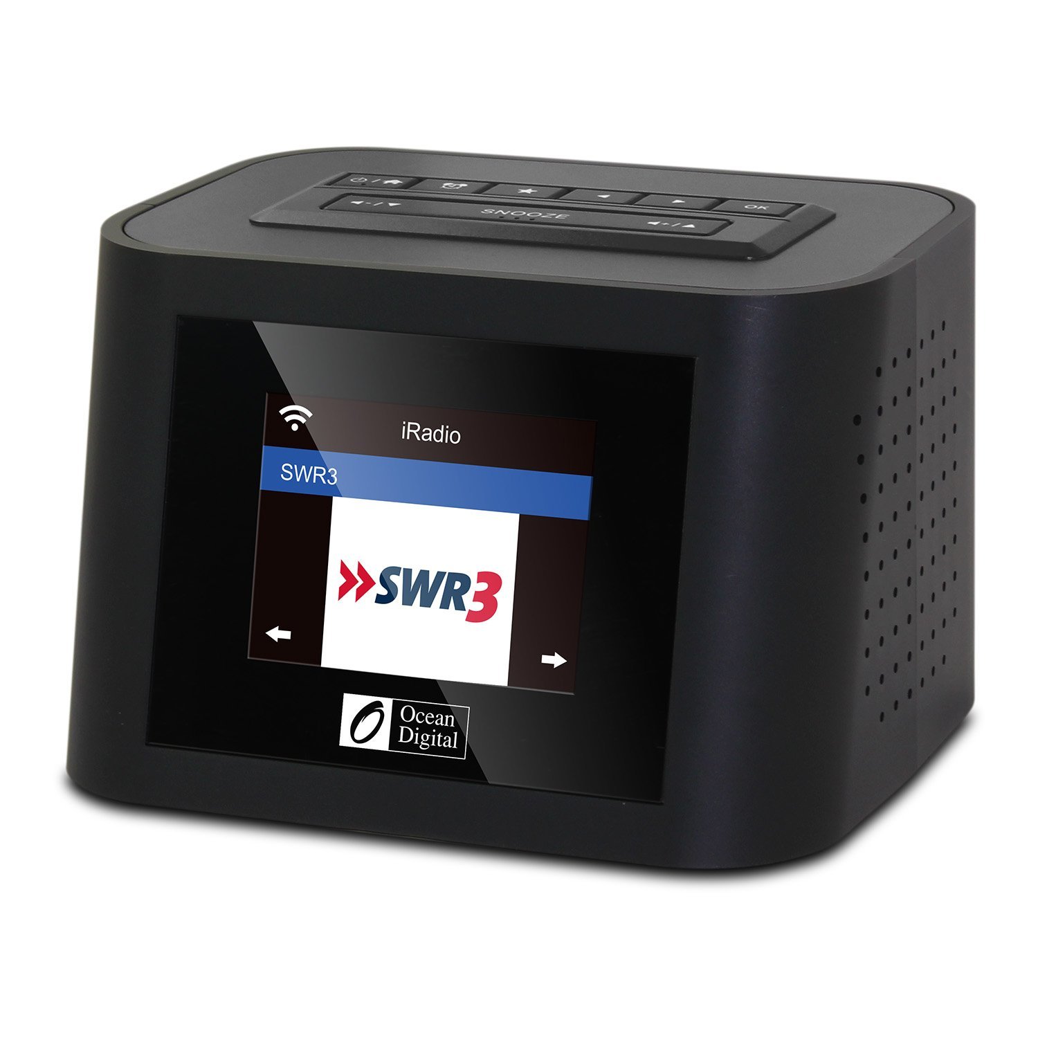 Ocean Digital WiFi/DAB/FM-Internet-Stereoradio WR280S mit Bluetooth-Empfänger Holzgehäuse 2,8-Zoll-Farbdisplay AUX-Eingang APP-Fernbedienung UPnP/DLNA Line-Out 